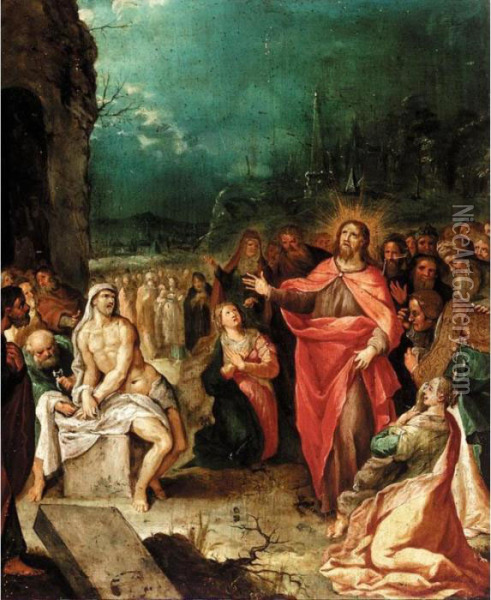 The Raising Of Lazarus Oil Painting - Frans II Francken