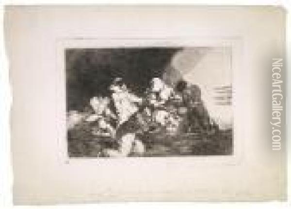 No Se Puedemirar - One Can't Look - Das Kann Man Nicht Mitansehen Oil Painting - Francisco De Goya y Lucientes