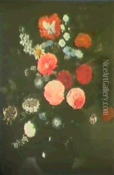Blumentilleben Oil Painting - Alida Withoos
