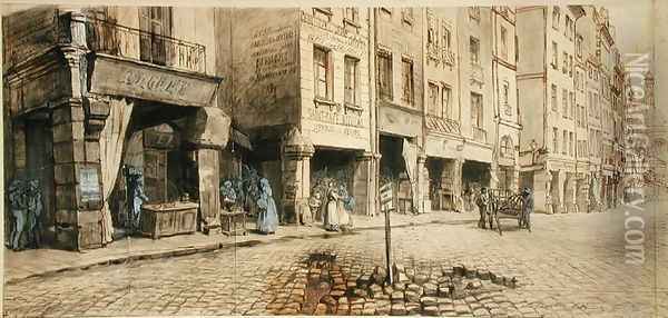 A Street Oil Painting - Adolphe Martial Potemont