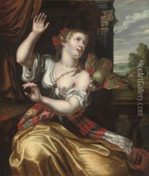 An Allegory Of Touch Oil Painting - Pieter van Mol
