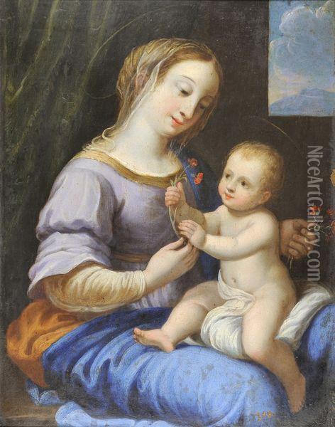 Vierge A L'enfant Aux Oeillets Oil Painting - Lubin Baugin