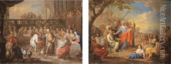 The Marriage At Cana Oil Painting - Franz Christoph Janneck
