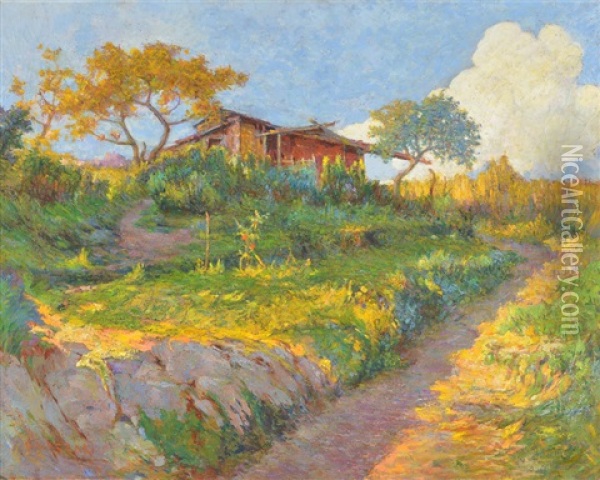 Camino Al Rancho Oil Painting - Alfredo Lazzari