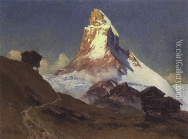 Das Matterhorn Oil Painting - Hans Maurus