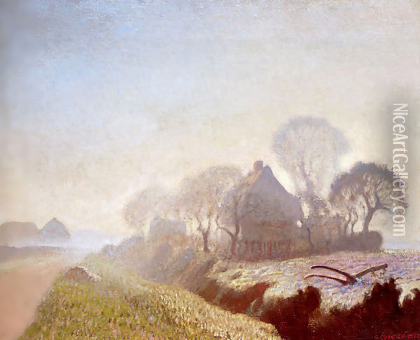 Morning In November 1922 Oil Painting - Sandor Nagy