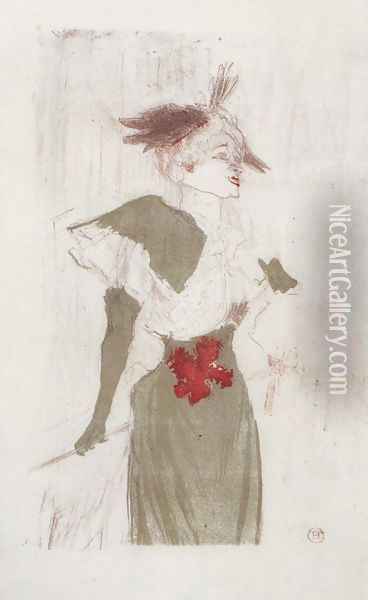 Mademoiselle Marcelle Lender, Standing Oil Painting - Henri De Toulouse-Lautrec
