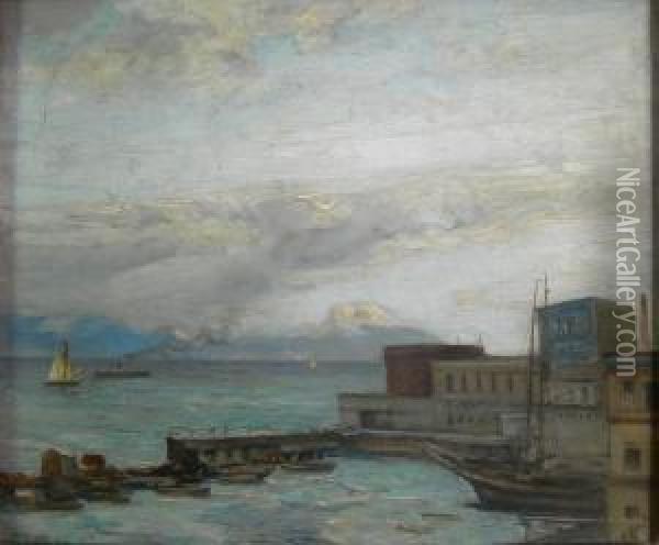 On The Italian Coast Oil Painting - James Campbell Noble