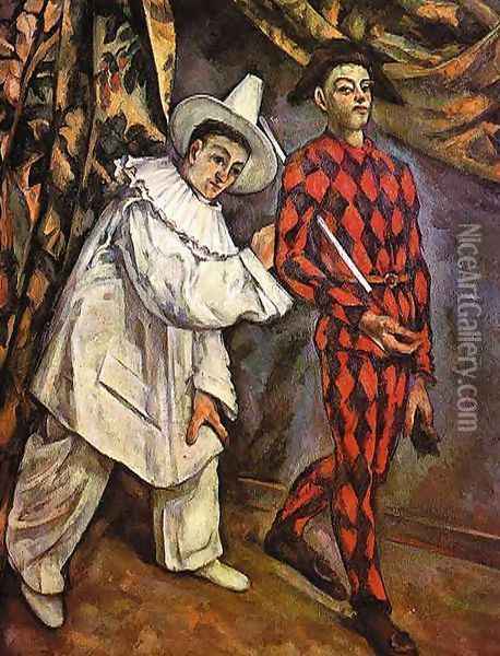 Mardi Gras Oil Painting - Paul Cezanne