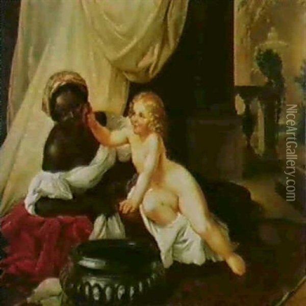 The Nubian Maid Oil Painting - Franz Lefler