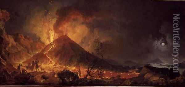 The Eruption of Vesuvius Oil Painting - Pierre-Jacques Volaire