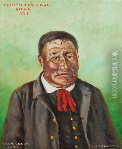 Rain In The Face Sioux 1897 Oil Painting - Elbridge Ayer Burbank