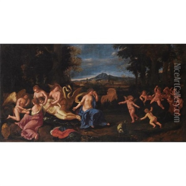 Death Of Adonis Oil Painting - Gian Battista Bolognini the Elder