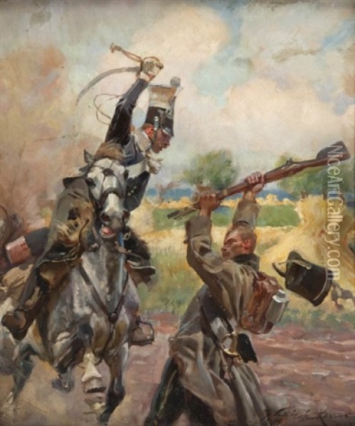 Z Rozkazem Oil Painting - Woiciech (Aldabert) Ritter von Kossak