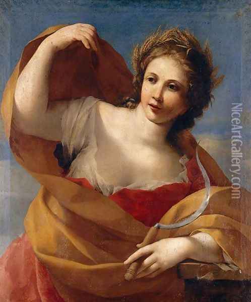 Ceres c. 1660 Oil Painting - Giovanni Francesco Romanelli