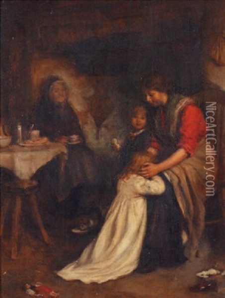 Motherly Comfort Oil Painting - Joseph Clark