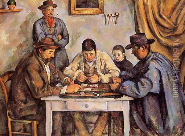 The Card Players2 Oil Painting - Paul Cezanne