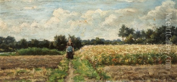 Peasant On The Field Oil Painting - Willem Jorissen