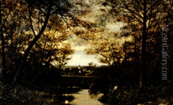 Ruisseau En Sous-bois Oil Painting - Ferdinand Bonheur