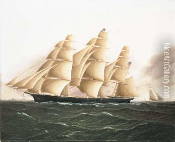 The American Clipper Ship Westward-ho Oil Painting - James E. Buttersworth