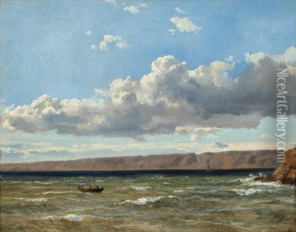 Die Kuste Bei Marseille Oil Painting - Emanuel Larsen