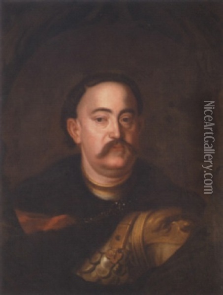 Portrait Of John Sobieski Iii Of Poland Oil Painting - Alexandre Jan Tricius
