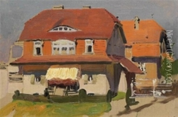 Hauser (+findling,+ Hunengrab; 3 Works) Oil Painting - Erich Kips