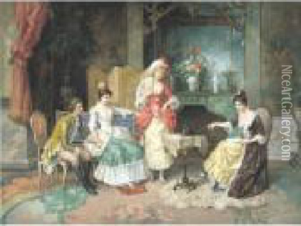 Le Billet Doux Oil Painting - Franz Von Persoglia