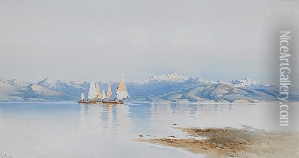 Panoramic View Of Corfu Oil Painting - Angelos Giallina