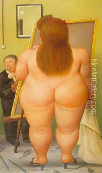 The Atelier 1990 Oil Painting - Fernando Botero