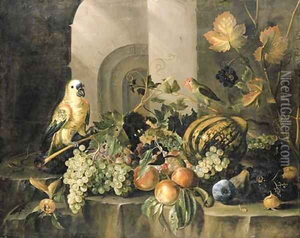 A parrot Oil Painting - Jacob Marrel