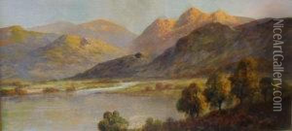 The Langdale Pikes Oil Painting - Graham Williams