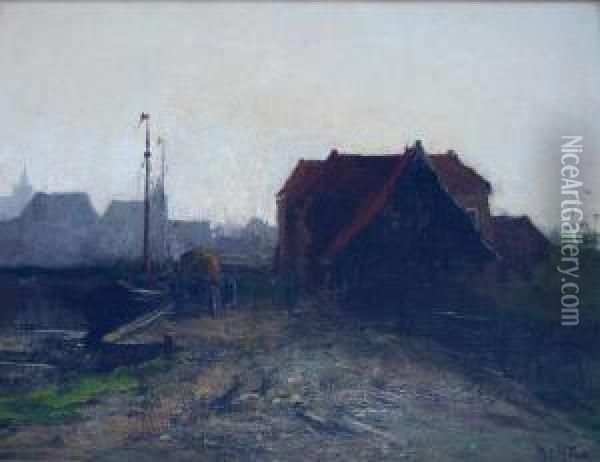 View Of The Koppelpoort At Amersfoort Oil Painting - Hendrik Otto Van Thol