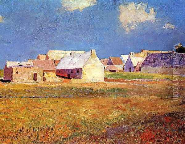 Breton Village Oil Painting - Odilon Redon