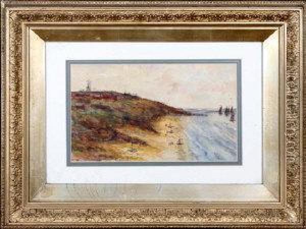 In Holland: Nord Zee Village Oil Painting - George Edward Horton