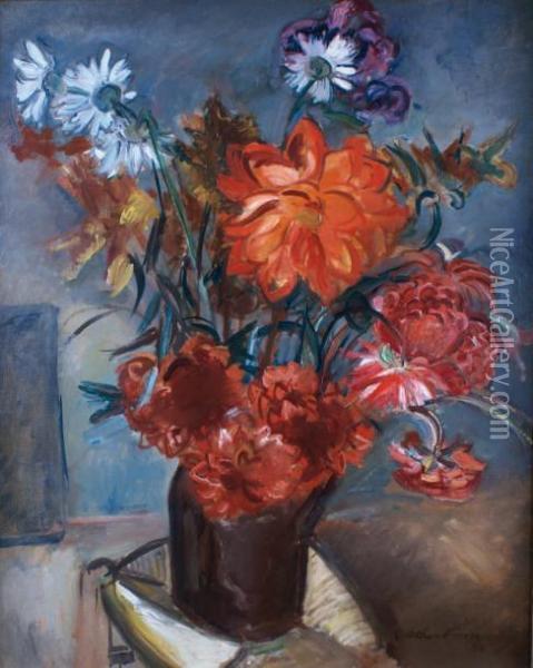 Le Vase De Fleurs Oil Painting - Emile-Othon Friesz