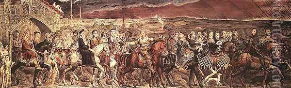 Chaucer's Canterbury Pilgrims 1810 Oil Painting - William Blake