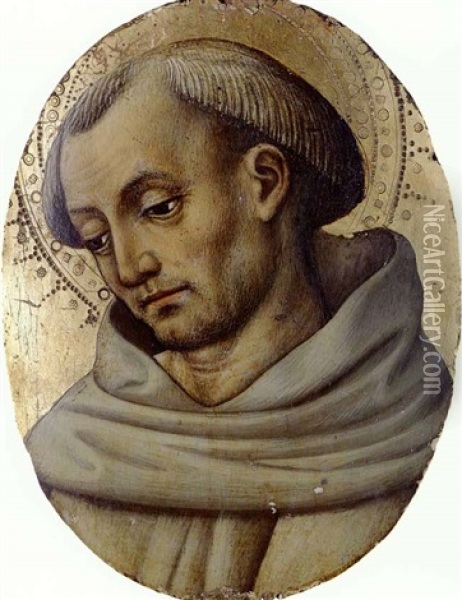 Head Of Saint Francis Oil Painting - Antonio Vivarini