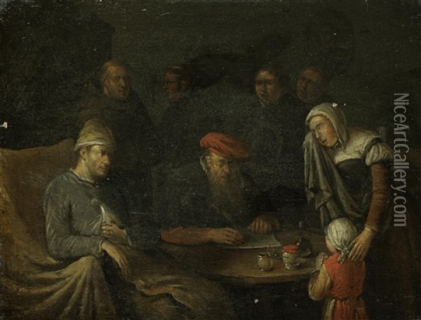 The Tax Collector Oil Painting - Egbert van Heemskerck the Elder