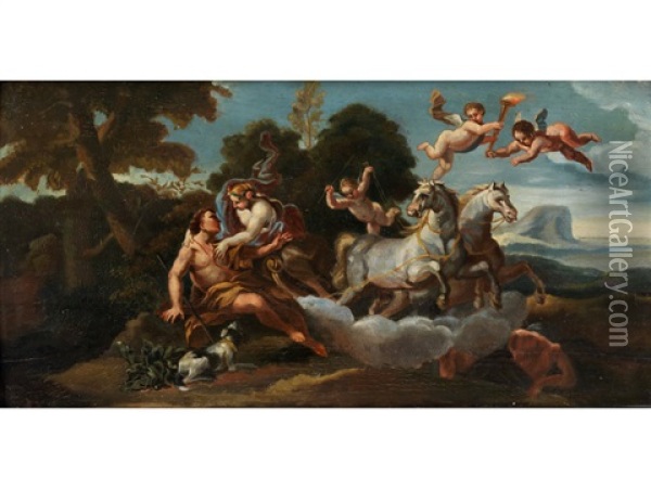 Venus Und Adonis Oil Painting - Filippo Lauri