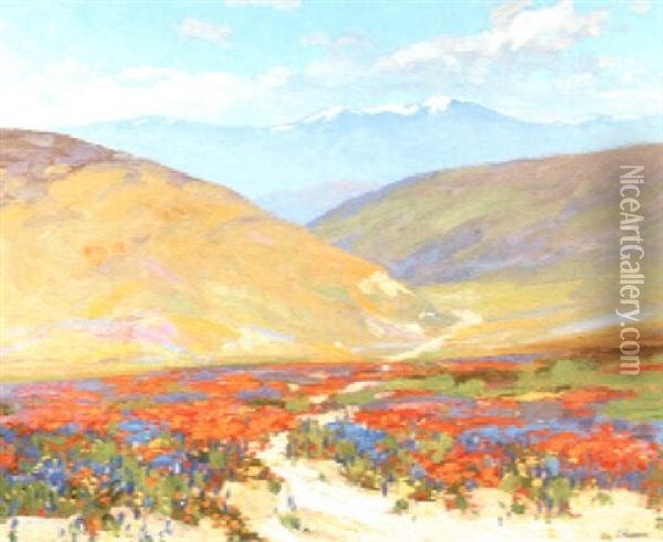 California Wildflowers Oil Painting - Ferdinand Kaufmann