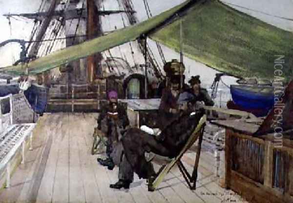 On Board the Magdala 1881 Oil Painting - Arthur Melville
