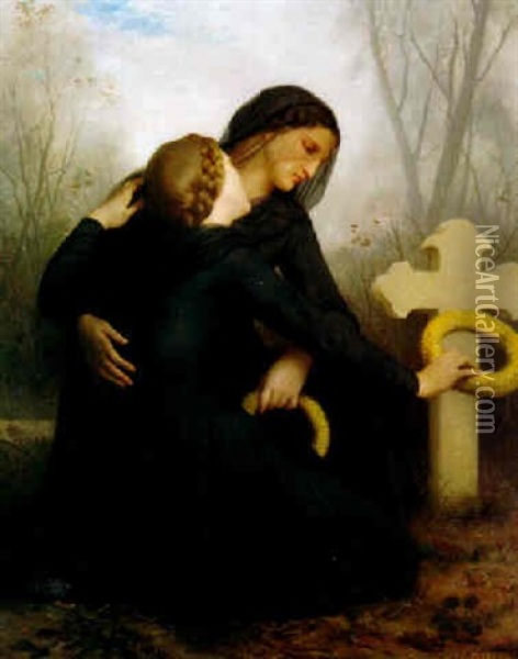 Le Jour Des Morts (all Souls' Day) Oil Painting - William-Adolphe Bouguereau