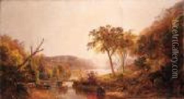 Autumn On Ramapo River Oil Painting - Jasper Francis Cropsey