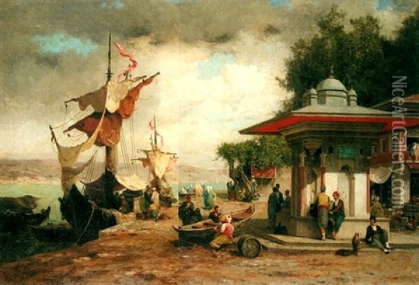 Istanbul Oil Painting - Germain Fabius Brest