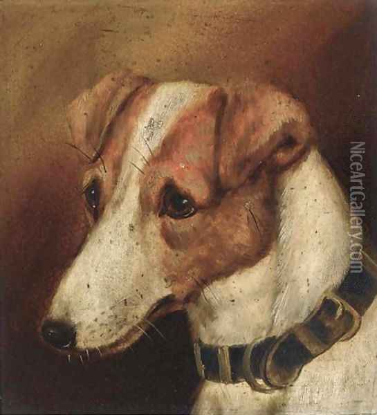 A terrier Oil Painting - Alfred Wheeler