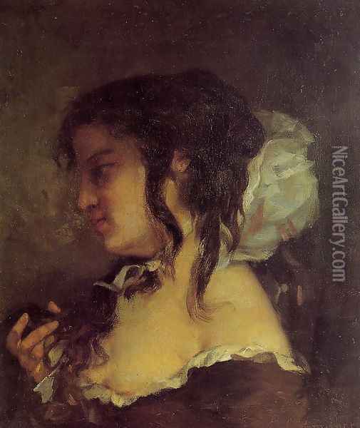 Reflection Oil Painting - Gustave Courbet
