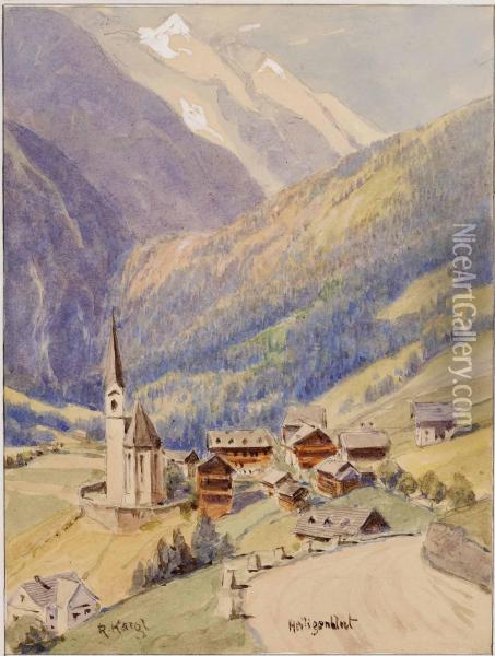 Blick Auf Heiligenblut Oil Painting - Rudolf Kargl