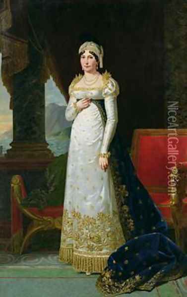 Marie-Laetitia Ramolino 1750-1836 Oil Painting - Robert-Jacques-Francois-Faust Lefevre