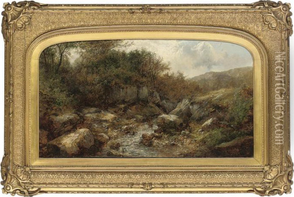 A Stream Through The Valley Oil Painting - John Brandon Smith